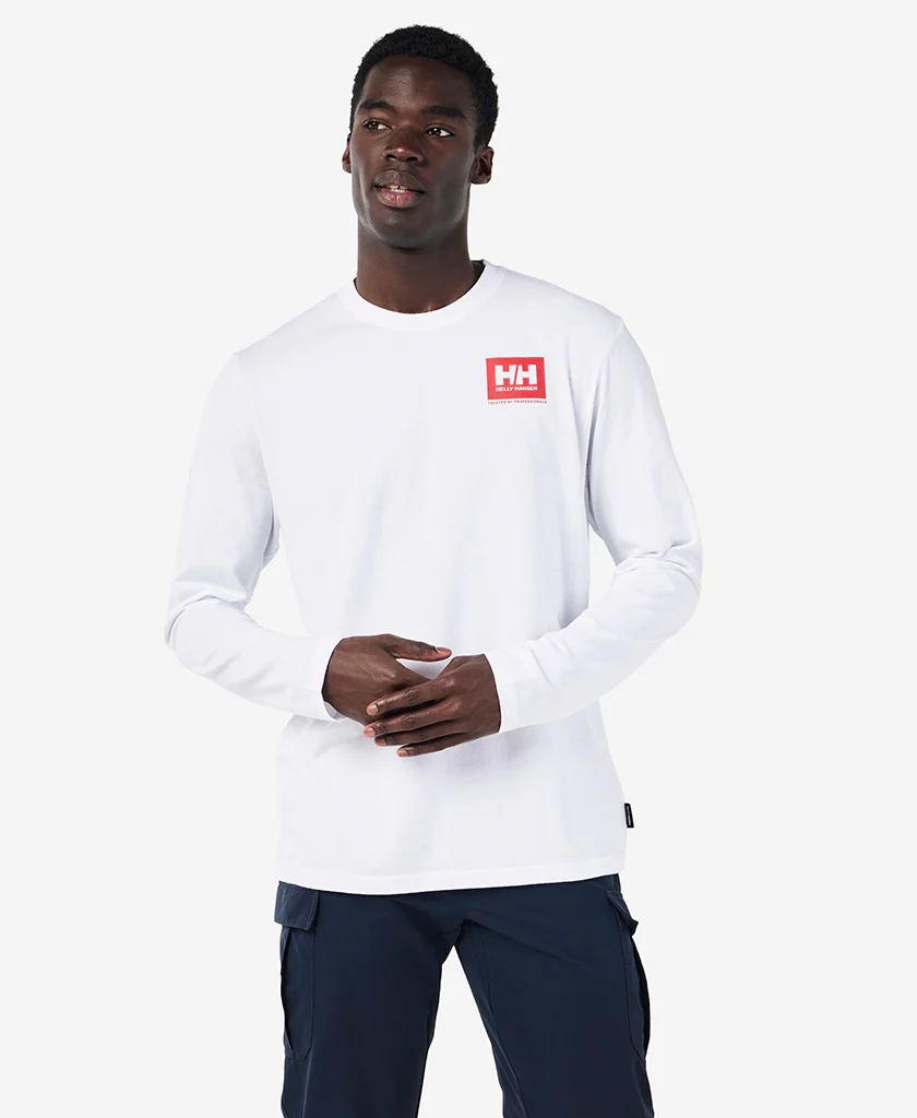 BOX OUTLINE L/S T-SHIRT, White - Image 2