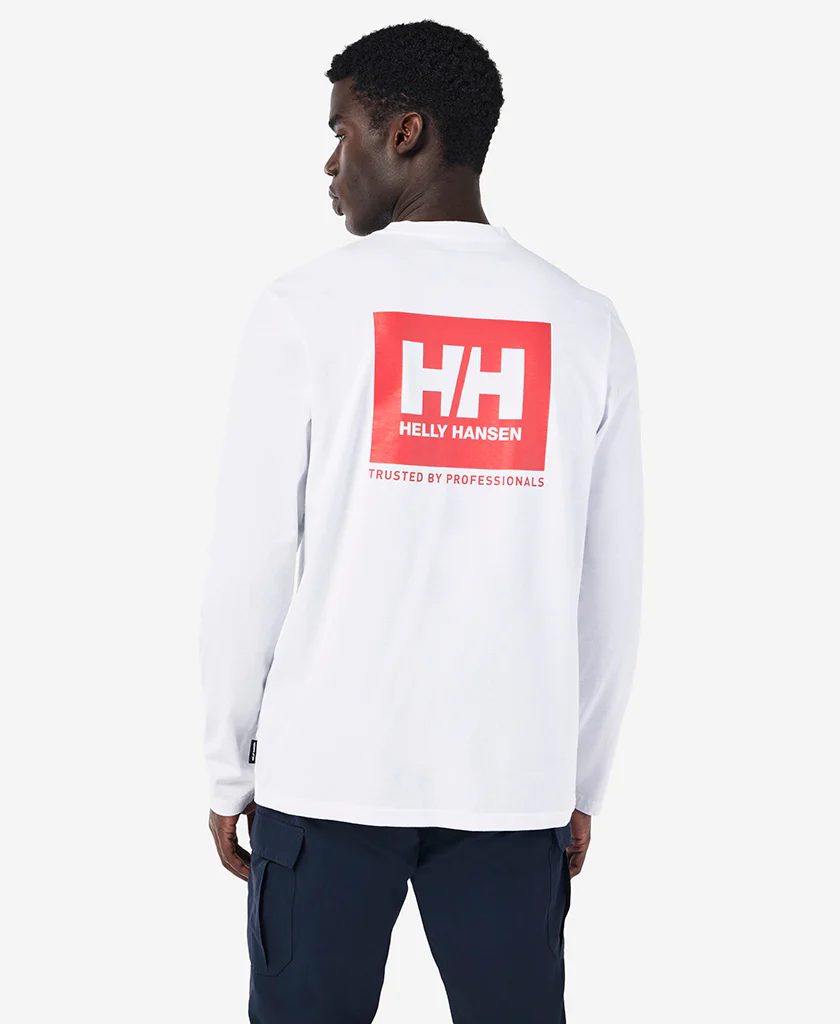 BOX OUTLINE L/S T-SHIRT, White - Image 5