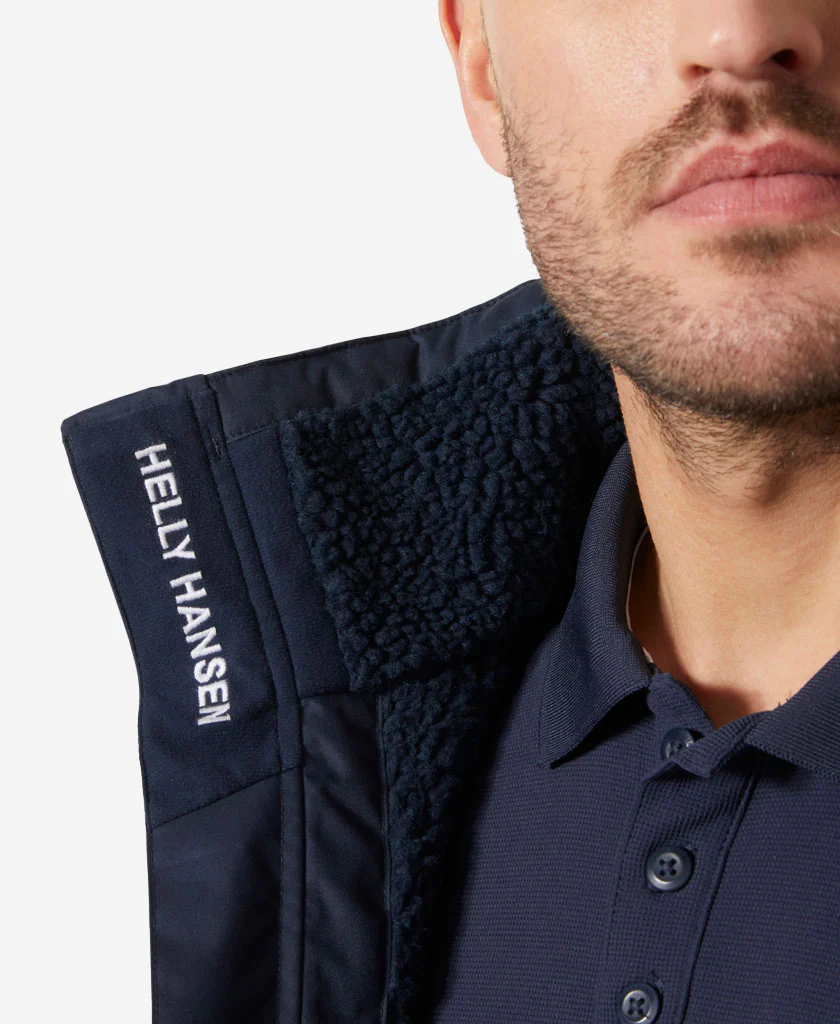 CREW HOODED PILE JACKET, Navy - Image 3