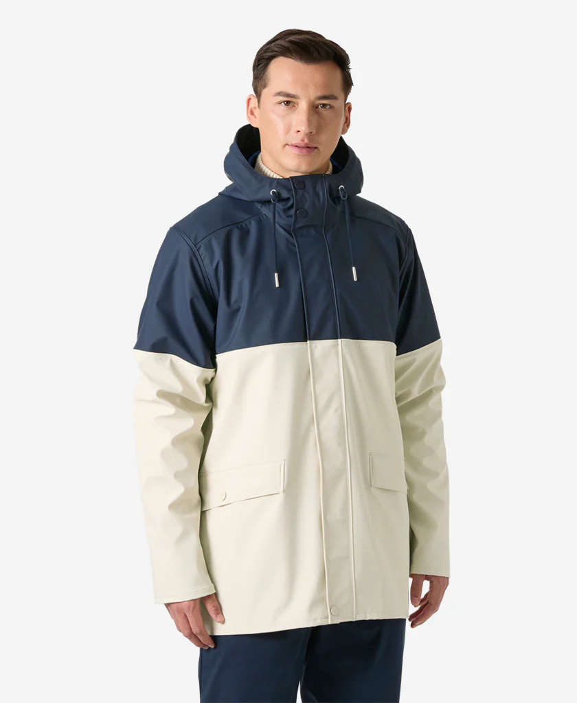 MOSS BLOCK COAT, Cream