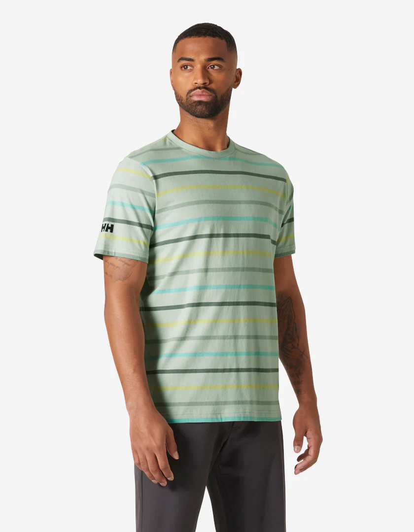 NEWPORT T-SHIRT 2.0, Green Mist Multistripe