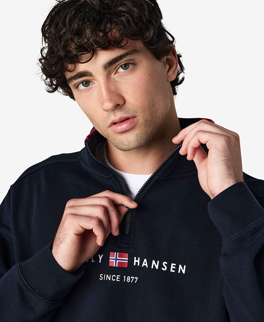 NORDIC HALF ZIP FLEECE, Navy - Image 3