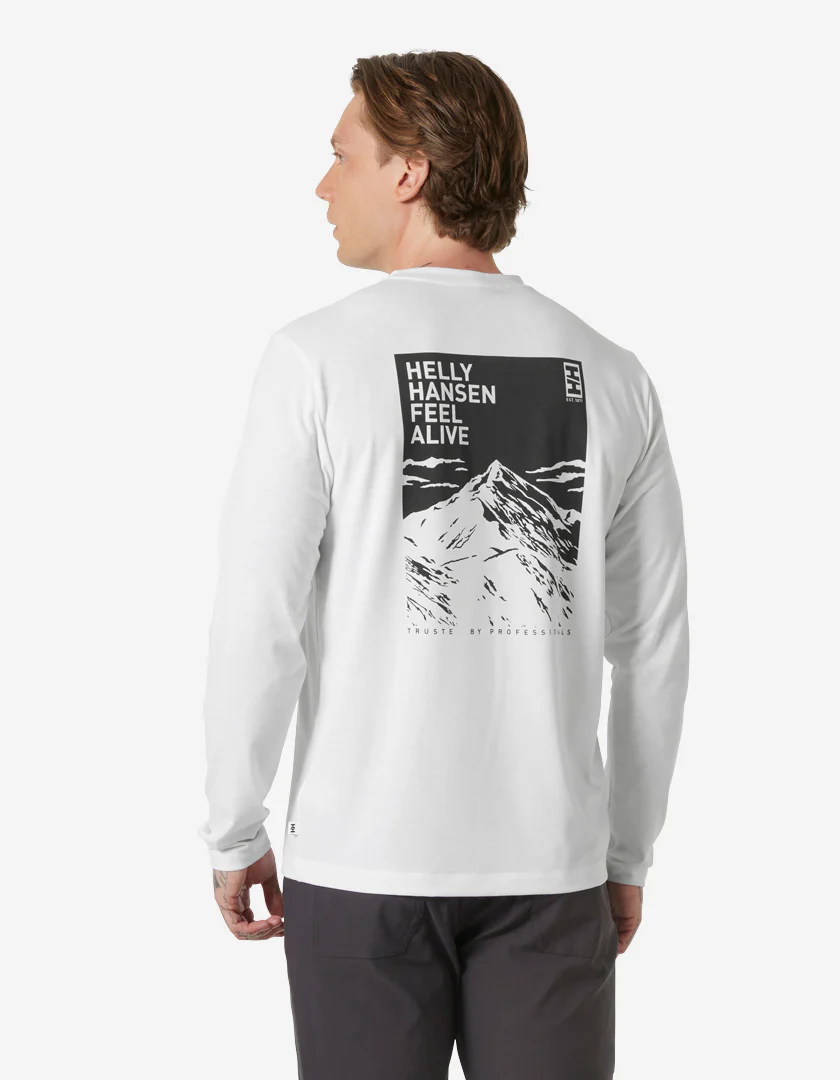 SKOG GRAPHIC LS TEE, White - Image 2