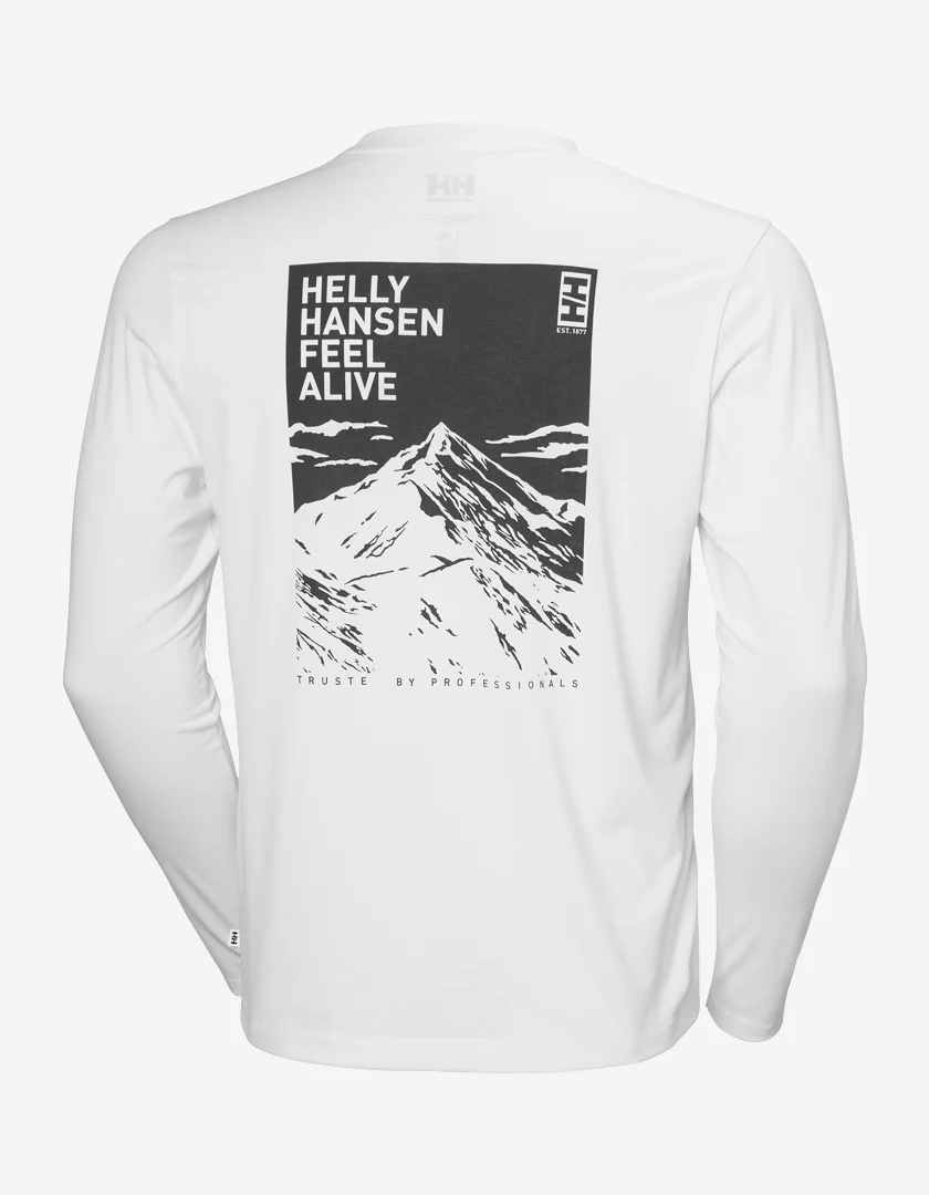 SKOG GRAPHIC LS TEE, White - Image 6