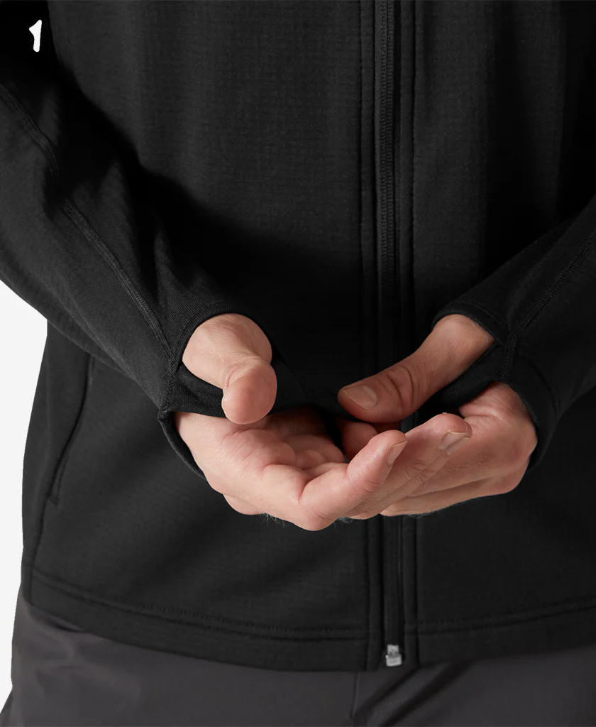 VERSALITE HOODED FLEECE JACKET, Black - Image 2