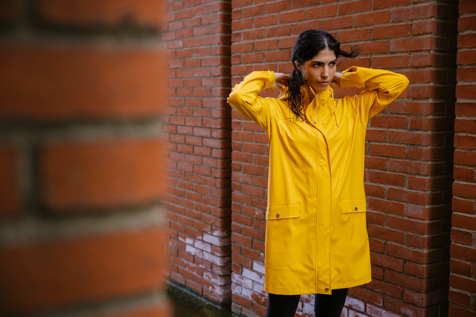 W MOSS RAIN COAT, Essential Yellow - Image 4
