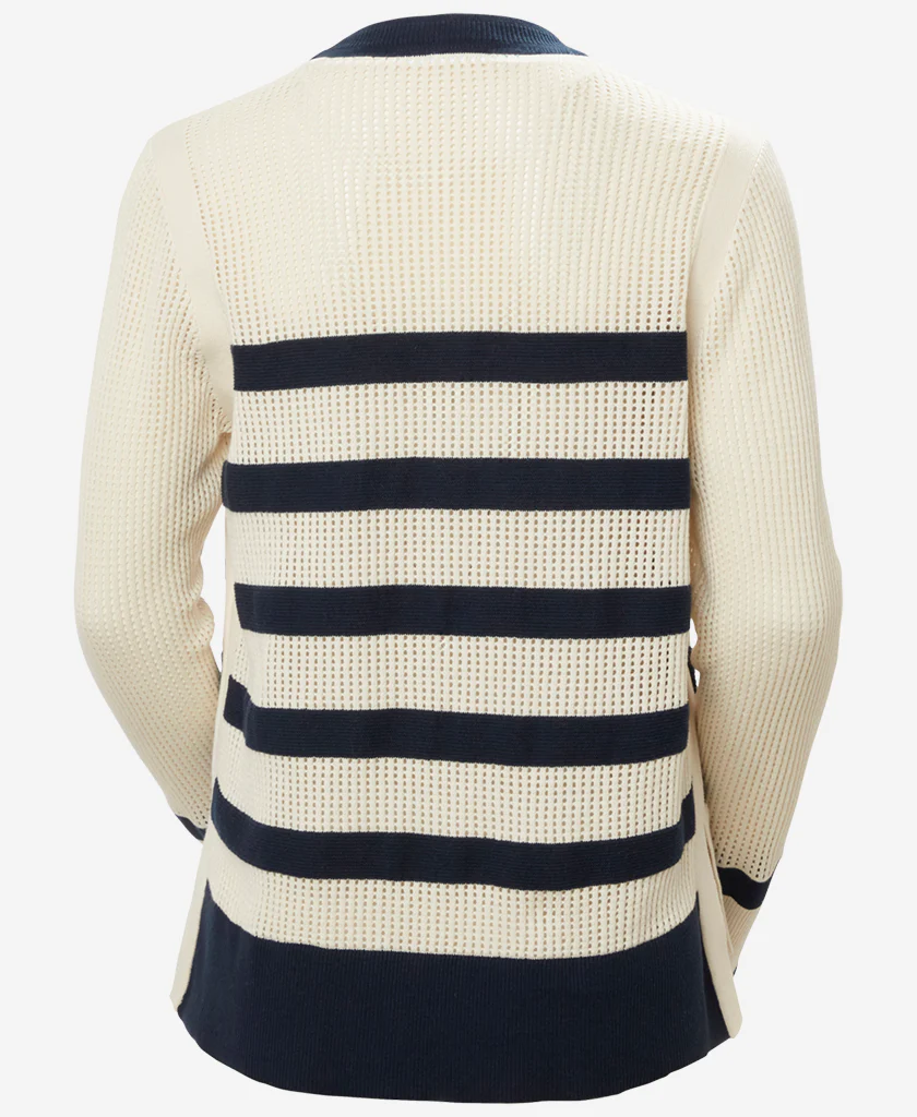 W SALT KNIT SWEATER, Navy / Cream Stripe - Image 4